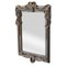 Neoclassical Regency Rectangular Silver & Hand-Carved Wooden Mirror, Spain, 1970, Image 2
