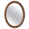 Neoclassical Empire Oval Gold Hand-Carved Wooden Mirror, Spain, 1970, Image 1