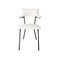 Schwarz lackierte italienische Mid-Century Modern Stühle aus Eisen & weißem Bouclé, 1960er 3