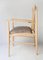 Mid-Century Modern Beige Beechwood Armchair, United States, 1950, Image 4