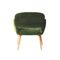 Mid-Century Modern Green Velvet & Teak Armchair, Czech Republic, 1960, Image 4