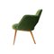 Grüner Mid-Century Sessel aus Samt & Teak, Tschechien, 1960er 5
