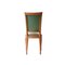 Art Deco French Interwar Green Leatherette & Wood Chairs, 1940, Set of 6 3