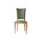 Französische Art Deco Stühle aus Grünem Interwwar Kunstleder & Holz, 1940, 6er Set 2