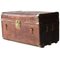 Spanish Colonial Brown Leather Cargo Trunk, Haiti, 1900 1