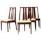 Mid-Century Modern Yellow & Brown Teak Chairs, United Kingdom, 1970, Set of 4 1