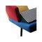 Italian Geometric Blue, Yellow, Red & Green Metal Chaise Longue, 1980 9