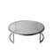 Mid-Century Modern Italian Circular Grey Chrome, Glass & Steel Center Table, 1960, Image 4