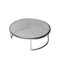 Mid-Century Modern Italian Circular Grey Chrome, Glass & Steel Center Table, 1960 2