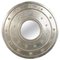 Neoclassical Empire Style Round Silver Wooden Mirror, Spain, 1970 1