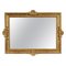 Neoclassical Regency Rectangular Gold Hand-Carved Wooden Mirror. 1