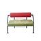 Green & Red Geometric Seat Sofa, Italy, 1980 6