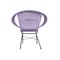 Mid-Century Modern Blue, Purple, Iron & Black Fiber Armchairs, Italy, 1960, Set of 2 3