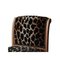 Brown Animal Print Birchwood Vanity Stool, France, 1930, Image 5