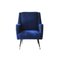 Mid-Century Italian Blue Upholstery Armchair in the Style of Marco Zanuso, 1950, Image 2