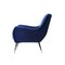 Blauer Italienischer Mid-Century Polster Armlehnstuhl im Stil von Marco Zanuso, 1950er 7