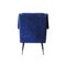 Fauteuil Mid-Century Bleu Tissu d'Ameublement Style Marco Zanuso, Italie, 1950 3