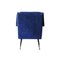 Mid-Century Italian Blue Upholstery Armchair in the Style of Marco Zanuso, 1950, Image 3