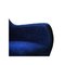 Blauer Italienischer Mid-Century Polster Armlehnstuhl im Stil von Marco Zanuso, 1950er 5