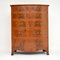 Large Antique Inlaid Bow Front Chest of Drawers, Image 2
