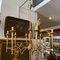 Large Mid-Century Modern Brass Chandelier from FILC Milano, 1950sd 9