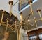 Large Mid-Century Modern Brass Chandelier from FILC Milano, 1950sd 15