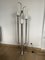 Brushed Steel & Opaline Floor Lamp, 1970s 1