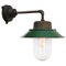 Mid-Century Industrial Green Enamel & Glass Sconce, Image 2