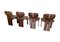 Walnut and Leather Africa Dining Table & Chairs Set by Tobia & Afra Scarpa for Maxalto, 1976, Set of 5 2