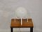 White Opaline Ball Table Lamp, 1970s, Image 1