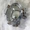 Vintage Japanese Industrial Aluminium and Reed Glass Circular Wall Light 5
