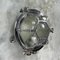 Vintage Japanese Industrial Aluminium and Reed Glass Circular Wall Light 3