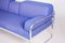 Czech Bauhaus Blue Tubular Chrome Sofa from Hynek Gottwald, 1930s 7