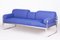 Czech Bauhaus Blue Tubular Chrome Sofa from Hynek Gottwald, 1930s 1