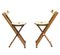 Beech Folding Chairs, Italy, 1980s, Set of 2 3