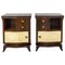 French Parchment Nightstands, 1940s, Set of 2 1