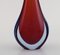 Murano Vase in Reddish and Clear Mouth Blown Glass, Image 5