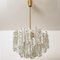 Ice Glass Light Fixtures from Kalmar, 2 Wall Scones and 2 Chandeliers, Set of 4 12