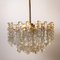 Ice Glass Light Fixtures from Kalmar, 2 Wall Scones and 2 Chandeliers, Set of 4, Image 4