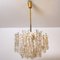 Ice Glass Light Fixtures from Kalmar, 2 Wall Scones and 2 Chandeliers, Set of 4 16