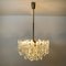 Ice Glass Light Fixtures from Kalmar, 2 Wall Scones and 2 Chandeliers, Set of 4 9