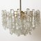 Ice Glass Light Fixtures from Kalmar, 2 Wall Scones and 2 Chandeliers, Set of 4, Image 6