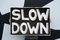 Slow Down, Black and White Hand Painted Ink on Watercolor Paper, Modern Word Art, 2021 7
