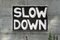 Slow Down, Black and White Hand Painted Ink on Watercolor Paper, Modern Word Art, 2021, Image 6