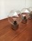 Vintage German Space Age Chrome & Glass Lamps by Motoko Ishii for Staff, Set of 4, Image 2