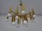 Large Italian Brass Chandelier by Gaetano Sciolari for Sciolari, 1960s 12