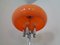 Lámpara de mesa italiana de plástico anaranjado y cromo, años 60, Imagen 6