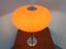 Lampada da tavolo in plastica arancione e placcata in cromo, Italia, anni '60, Immagine 3