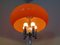 Lampada da tavolo in plastica arancione e placcata in cromo, Italia, anni '60, Immagine 14
