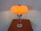 Orange Italienische Tischlampe aus Kunststoff & Chrom, 1960er 2